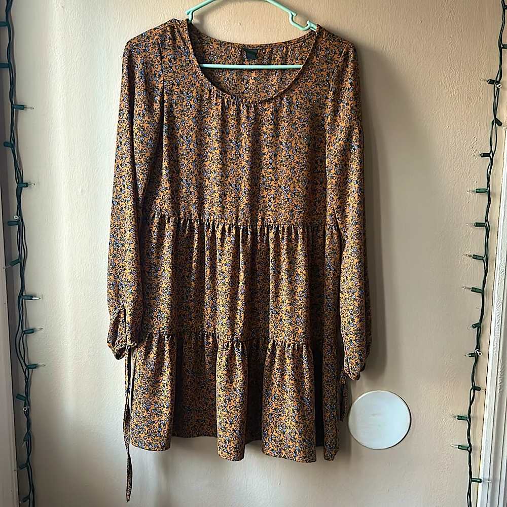 Wild Fable orange midi dress